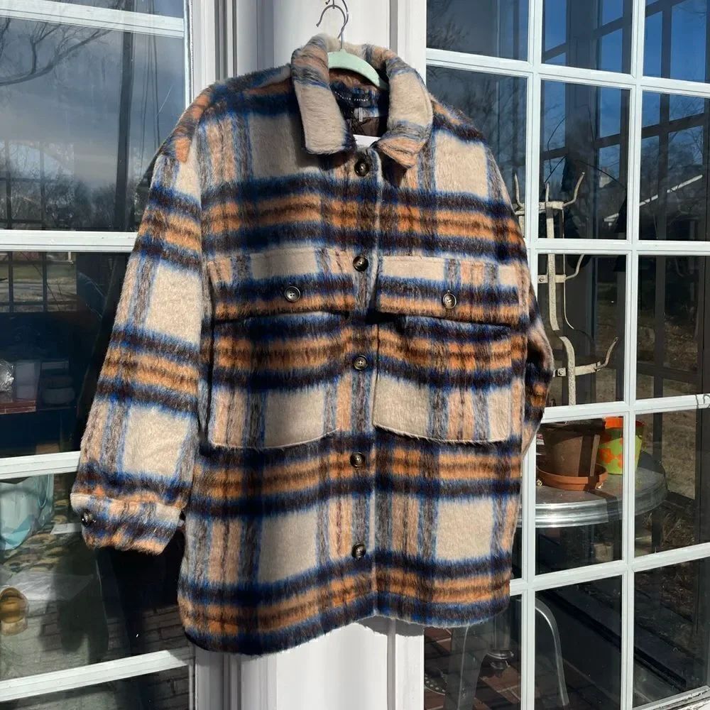 English Factory Plaid Shacket NWT - Picture 6 of 12